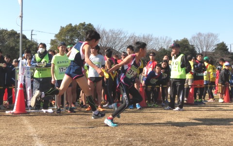 大会の最後に、駅伝の部で盛り上がりました！